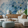 Blue Hydrangea I Mural Wallpaper - room preview 02