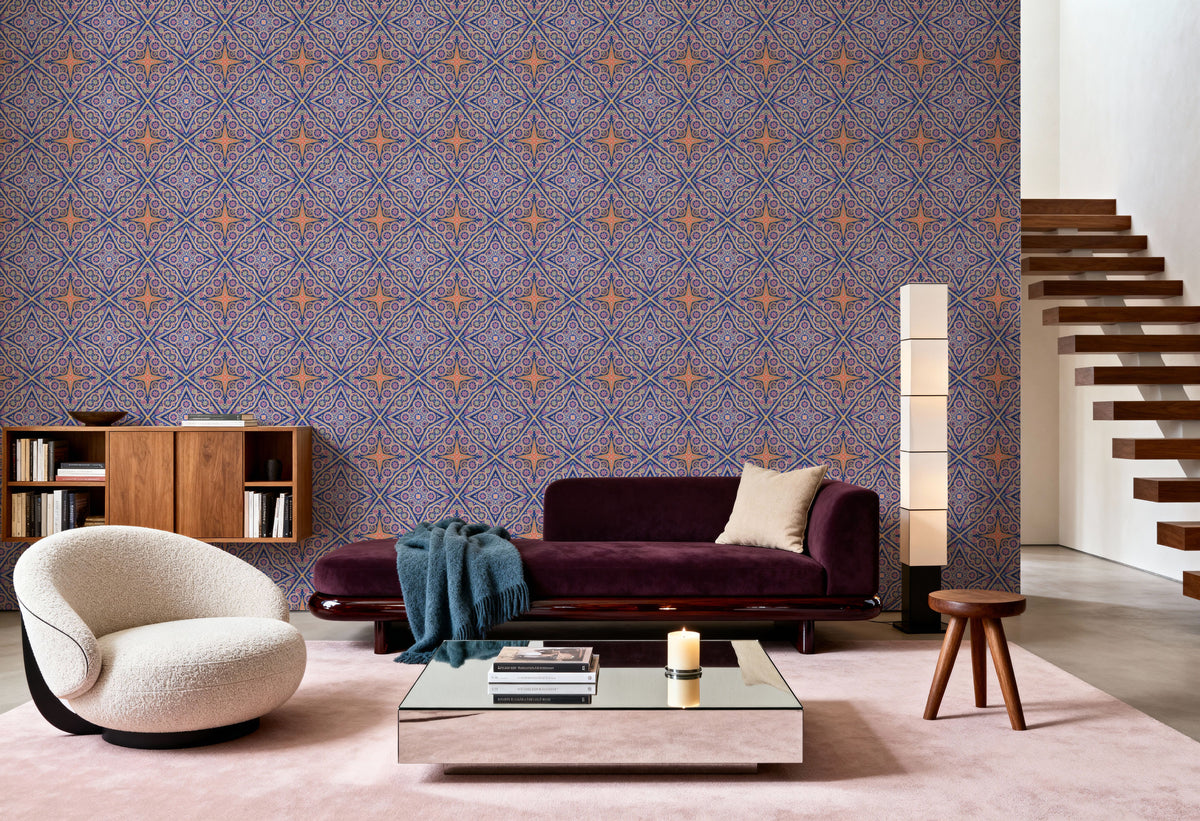 Textile Mosaic Mural Wallpaper - room preview 02