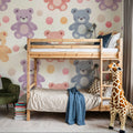 Teddy Bear Time Mural Wallpaper - room preview 02