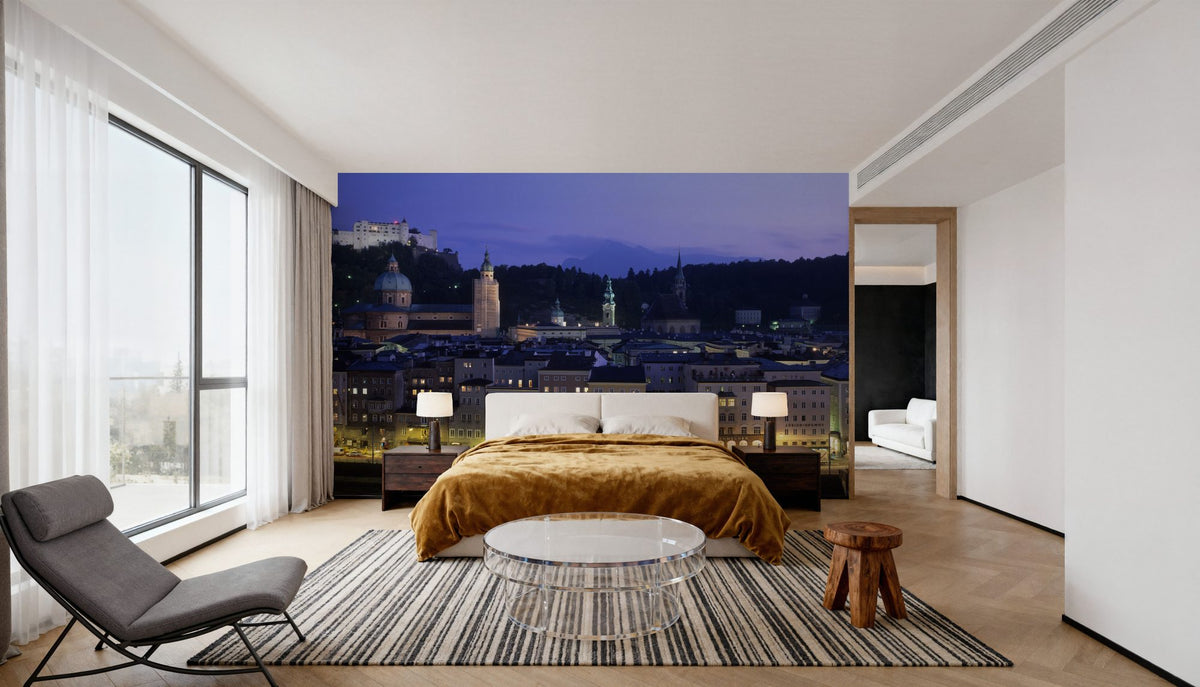 Historic Twilight Citadel Mural Wallpaper - room preview 02