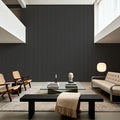 Tailor's Pin Stripe, Graphite Mural Wallpaper - room preview 02