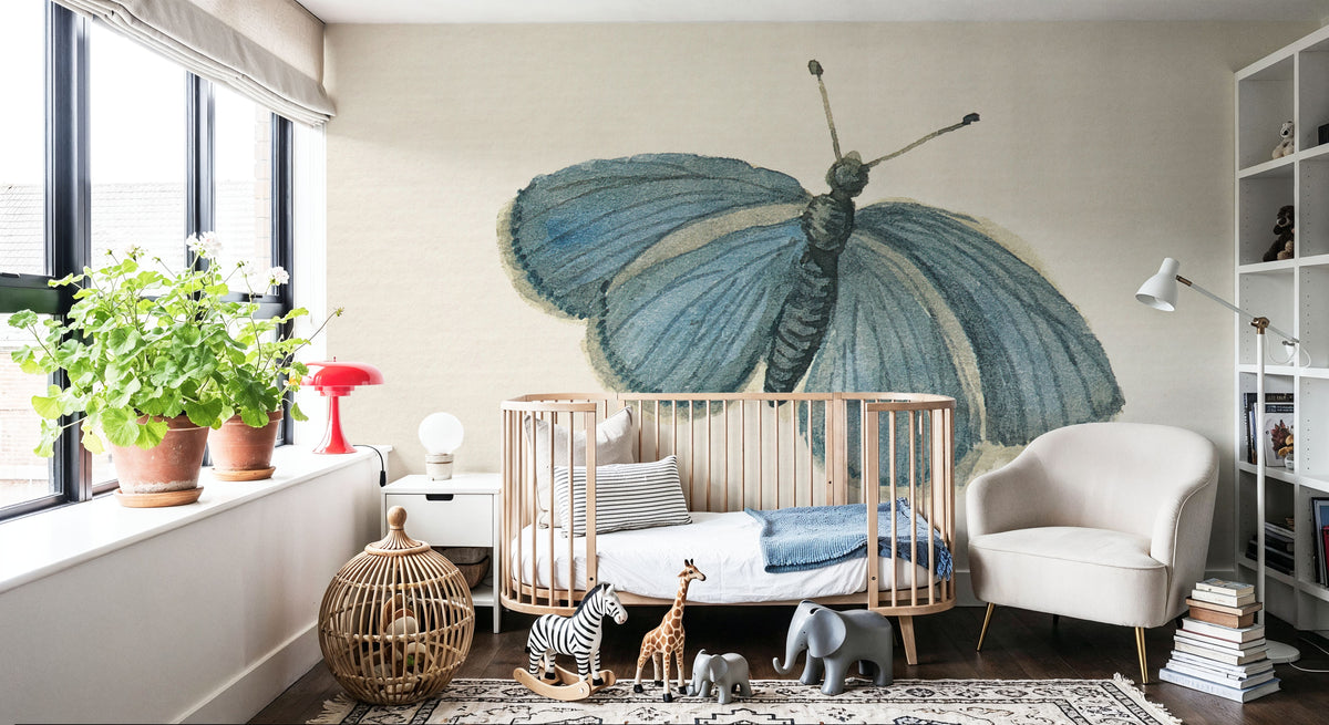 Honeybloom Butterfly I Mural Wallpaper - room preview 02
