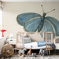 Honeybloom Butterfly I Mural Wallpaper - room preview 02