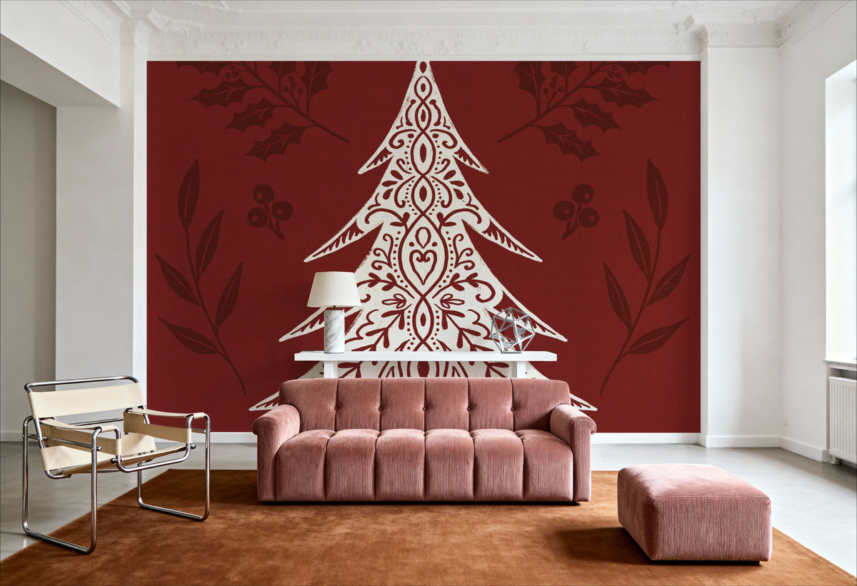 Holiday Form IX Mural Wallpaper - room preview 02