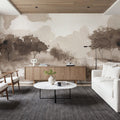 Sepia Grove Mural Wallpaper - room preview 02