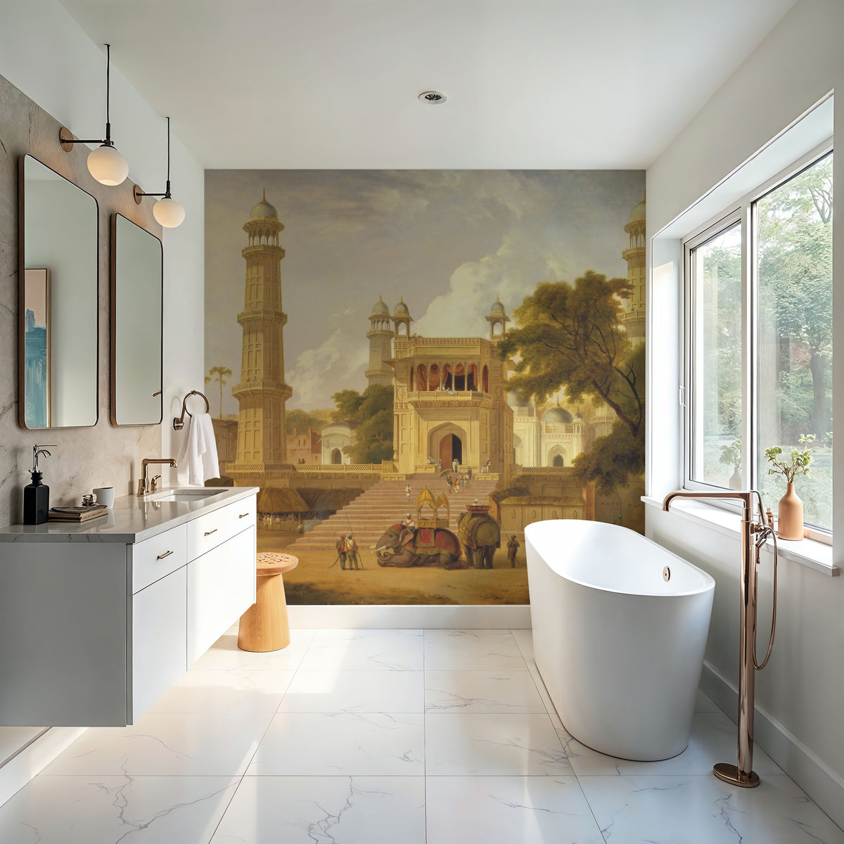 Indian Temple, Said to Be the Mosque of Abo-ul-Nabi, Mural Wallpaper - room preview 02