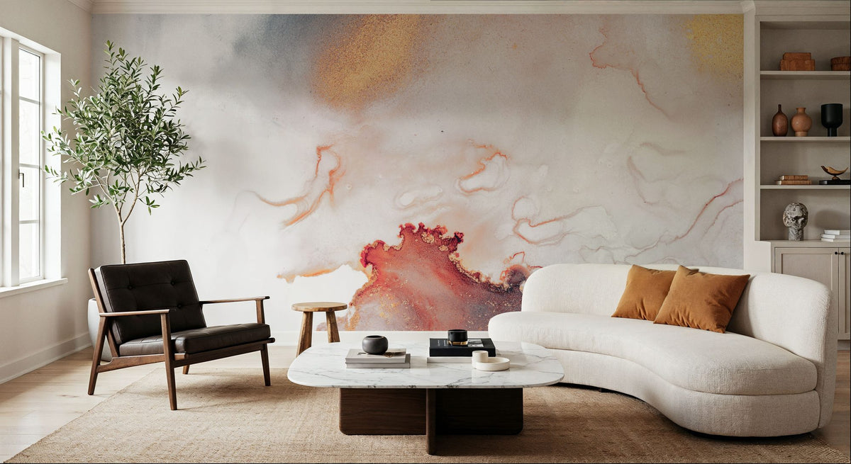 Underwater Mountain Mural Wallpaper - room preview 02