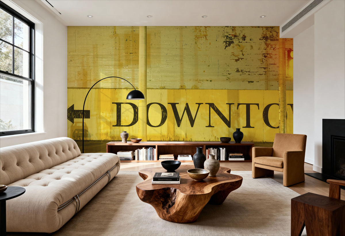 Downtown Directions Mural Wallpaper - room preview 02