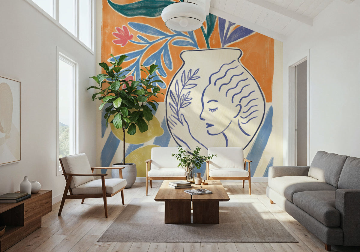 Cyprus Lemons Mural Wallpaper - room preview 02