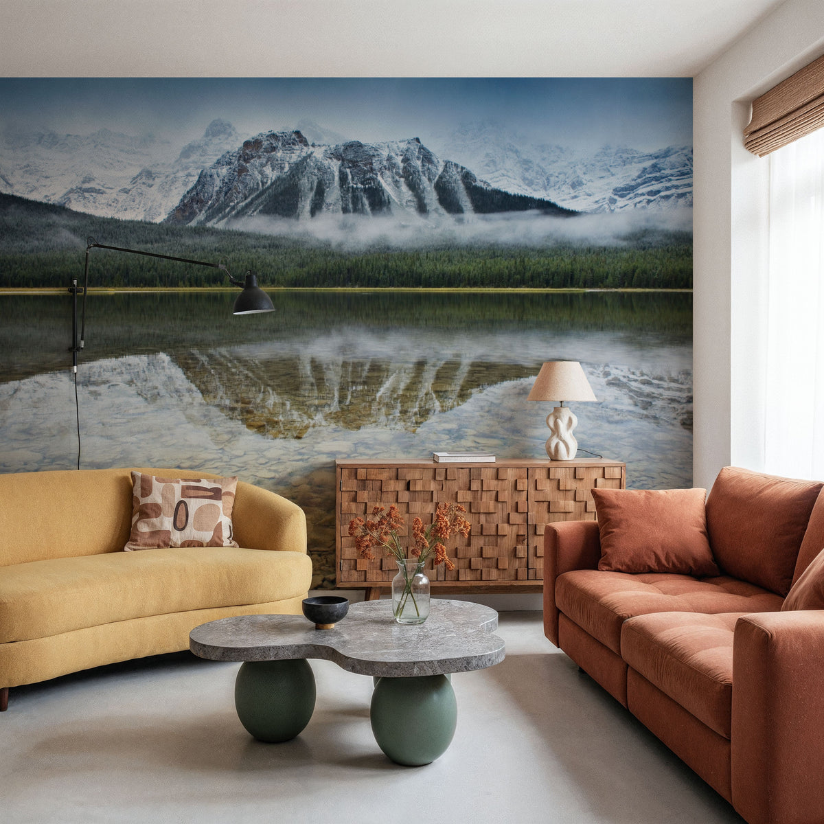 Waterfowl Lake I Mural Wallpaper - room preview 02