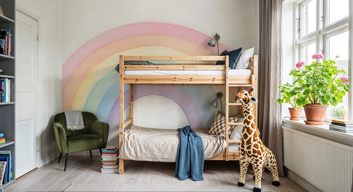 Gentle Rainbow Mural Wallpaper - room preview 02