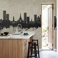 Salford England Skyline Concrete Mural Wallpaper - room preview 02