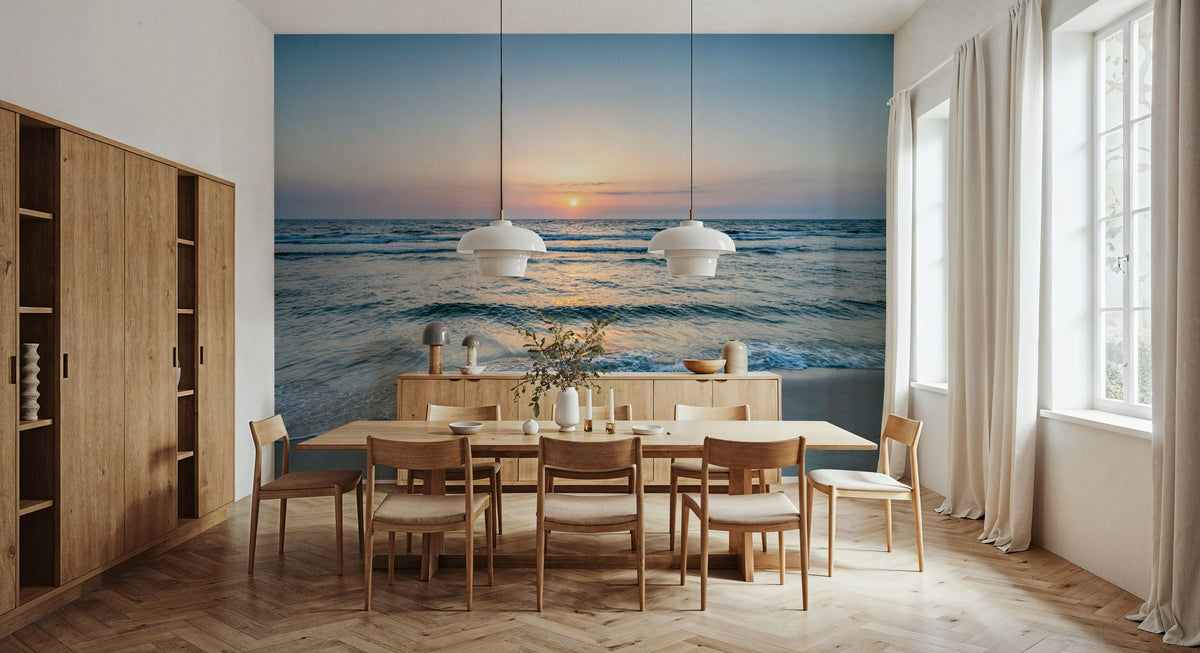 Sunset At the North Sea Coast Mural Wallpaper - room preview 02