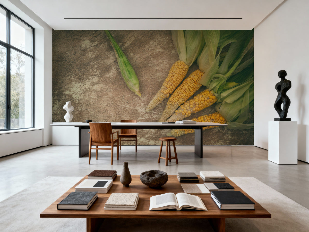 Harvest Corn Mural Wallpaper - room preview 02