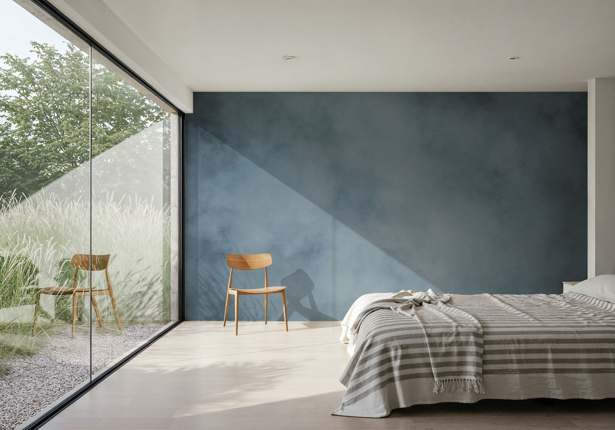 Soft Fog, Ocean Blue Mural Wallpaper - room preview 02