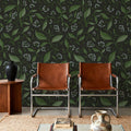 Winter Berries, Dark Mural Wallpaper - room preview 02
