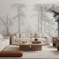 Trees in the Mist Mural Wallpaper - room preview 02