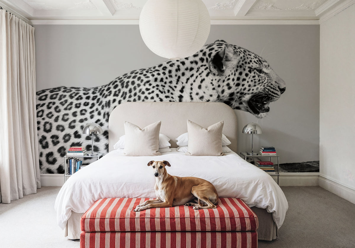 Regal Leopard Mural Wallpaper - room preview 02