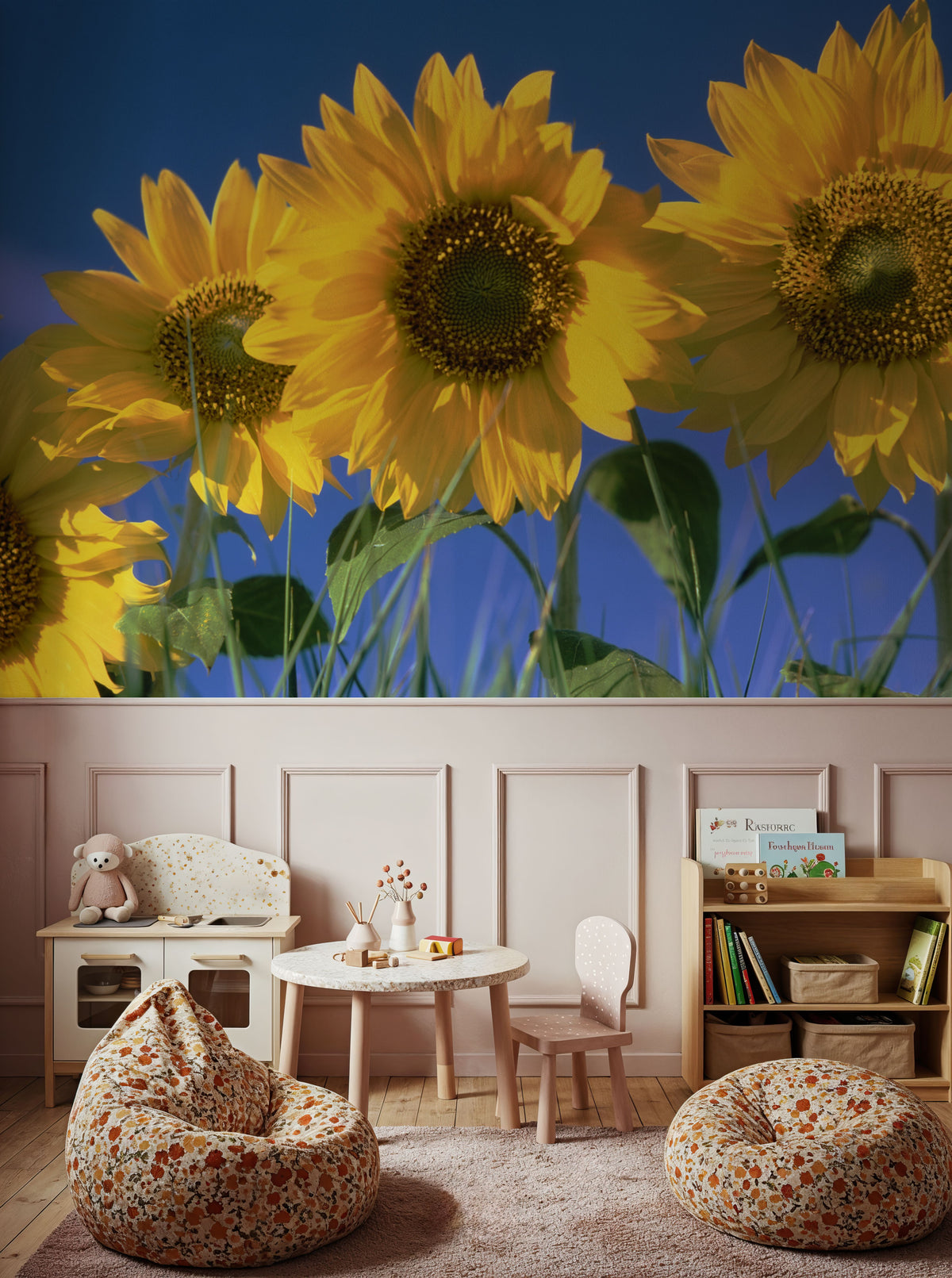 Sunflower Sky Mural Wallpaper - room preview 02