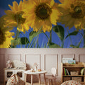 Sunflower Sky Mural Wallpaper - room preview 02