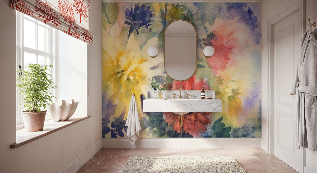 Blended Blossom Mural Wallpaper - room preview 02