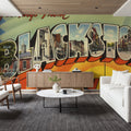 Greetings From Blackstone Mural Wallpaper - room preview 02