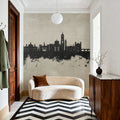 Valladolid Spain Skyline Concrete Mural Wallpaper - room preview 02
