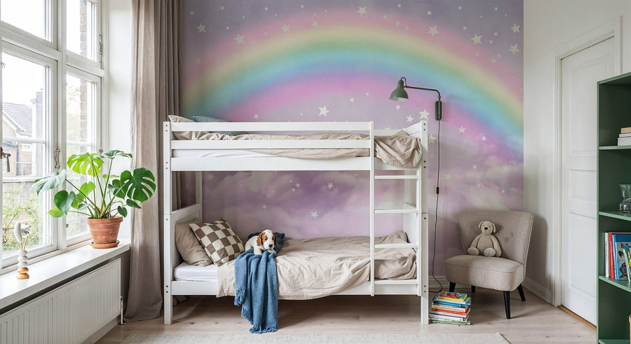Magische Regenbogen-Wandtapete