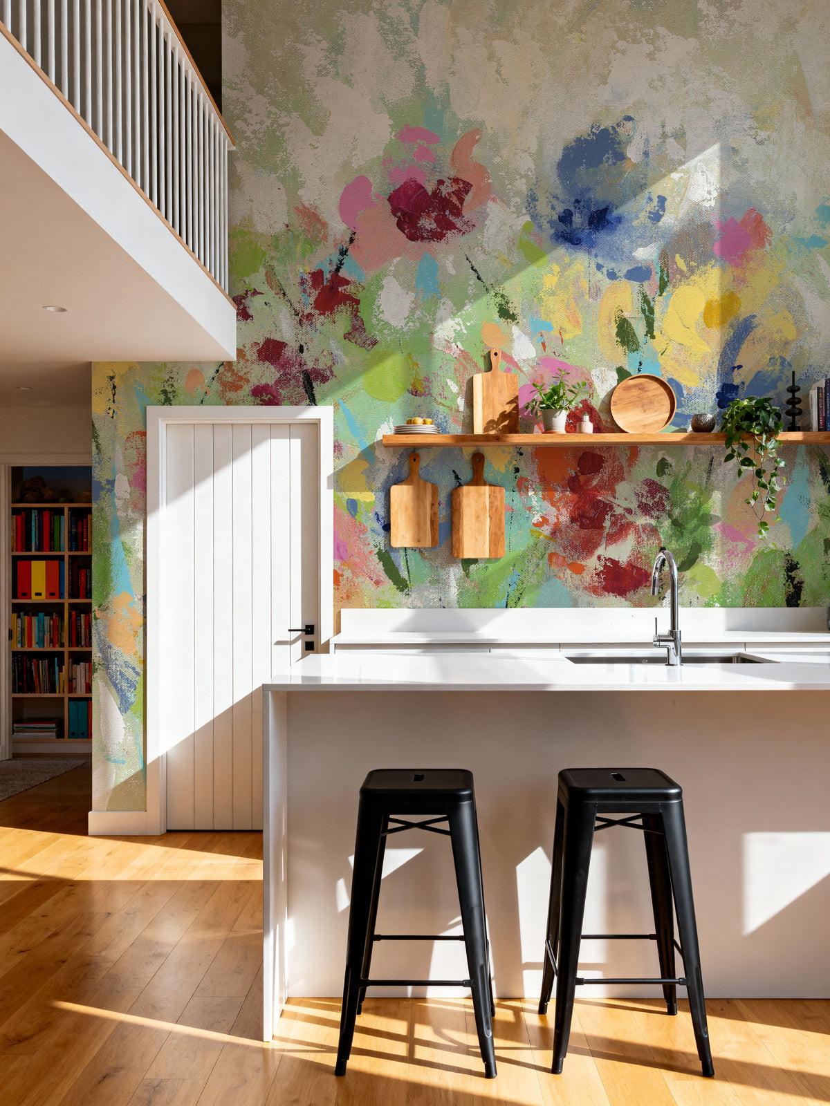 Springtime Meadow Flowers Mural Wallpaper - room preview 02