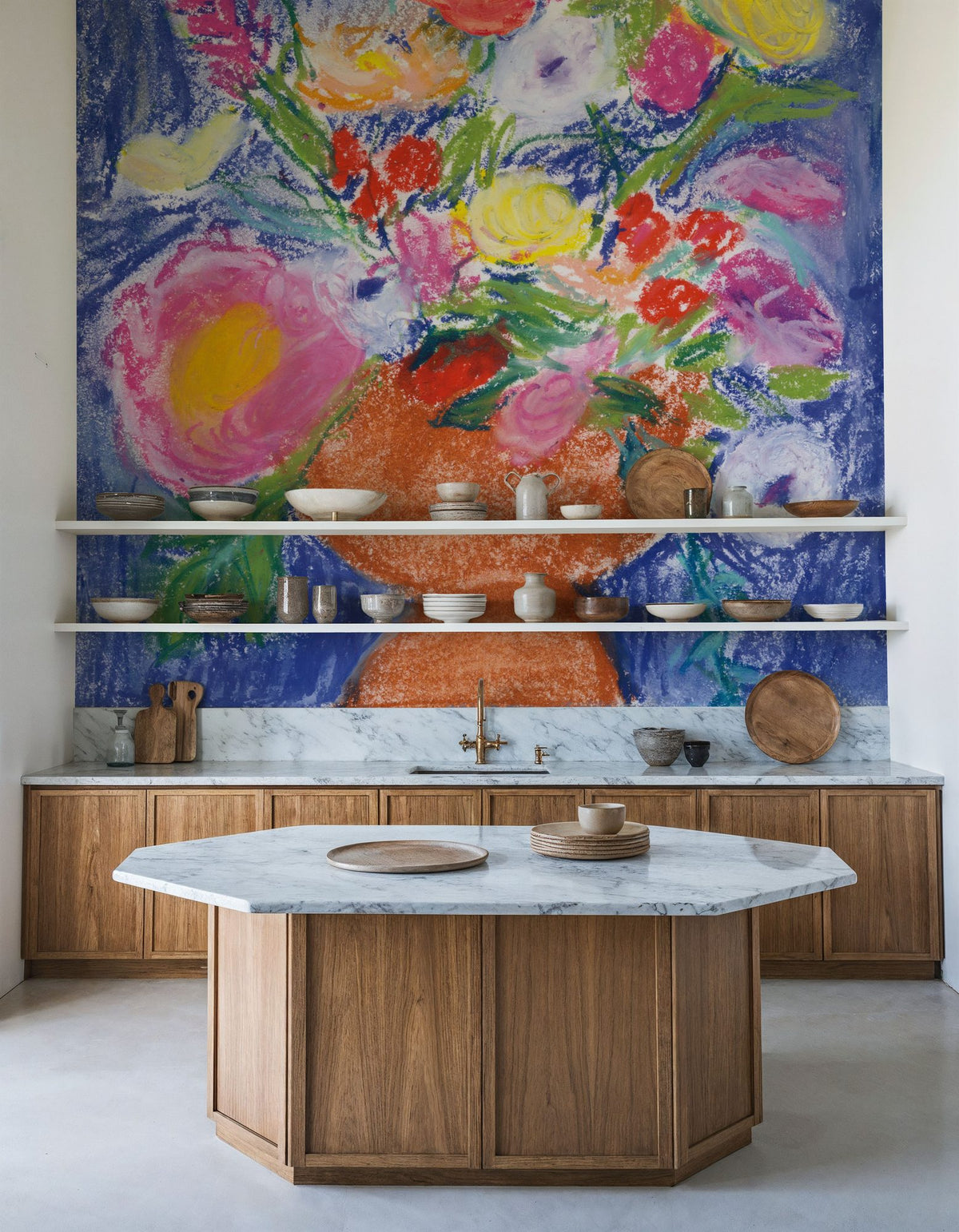Gathering of Flowers Mural Wallpaper - room preview 02