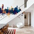 Pisa Italy Skyline Blue & Bronze Mural Wallpaper - room preview 02