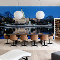 Capitol Twilight Mural Wallpaper - Blue Tone - room preview 02