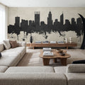 Perth Australia Skyline Concrete Mural Wallpaper - room preview 02