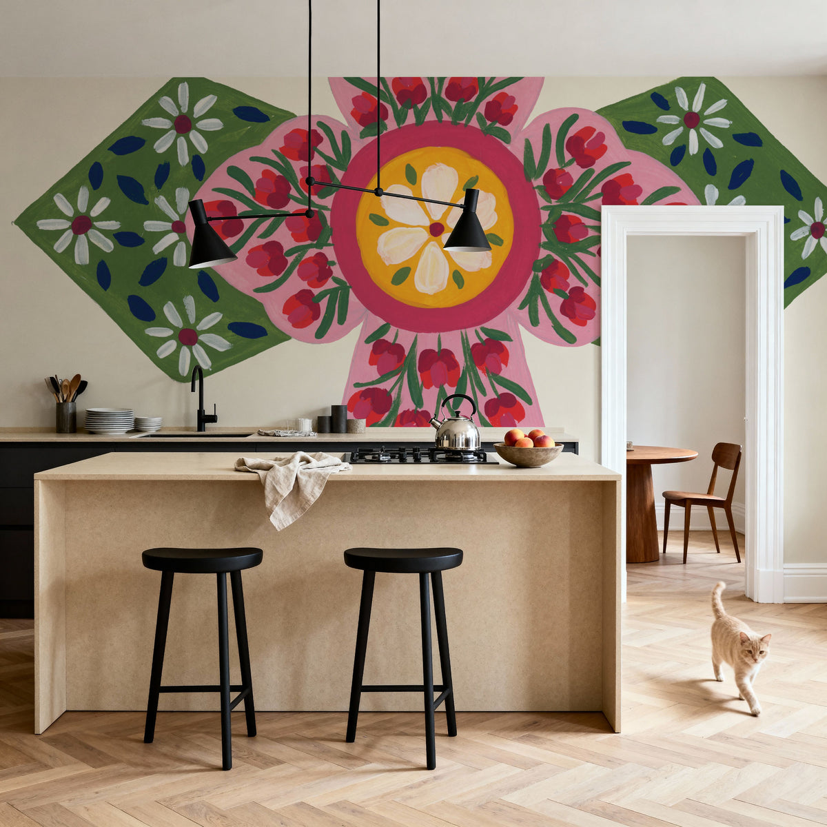 Blooming Cross II Mural Wallpaper - room preview 02