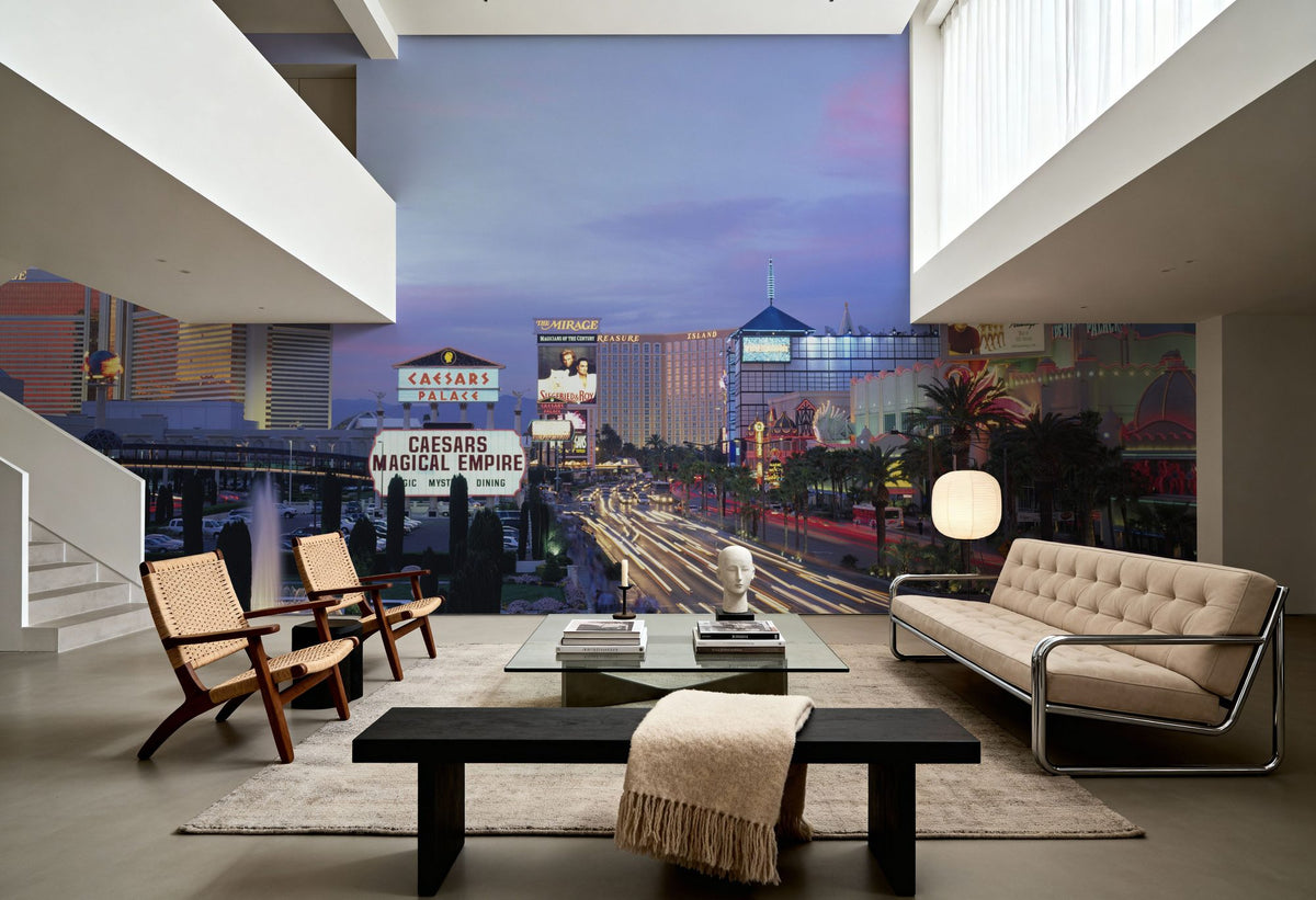 Neon Desert Twilight Mural Wallpaper - room preview 02