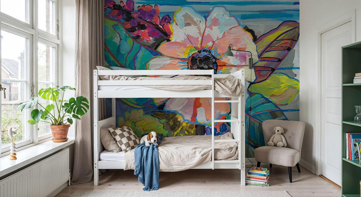 Island Flowers Mural Wallpaper - room preview 02
