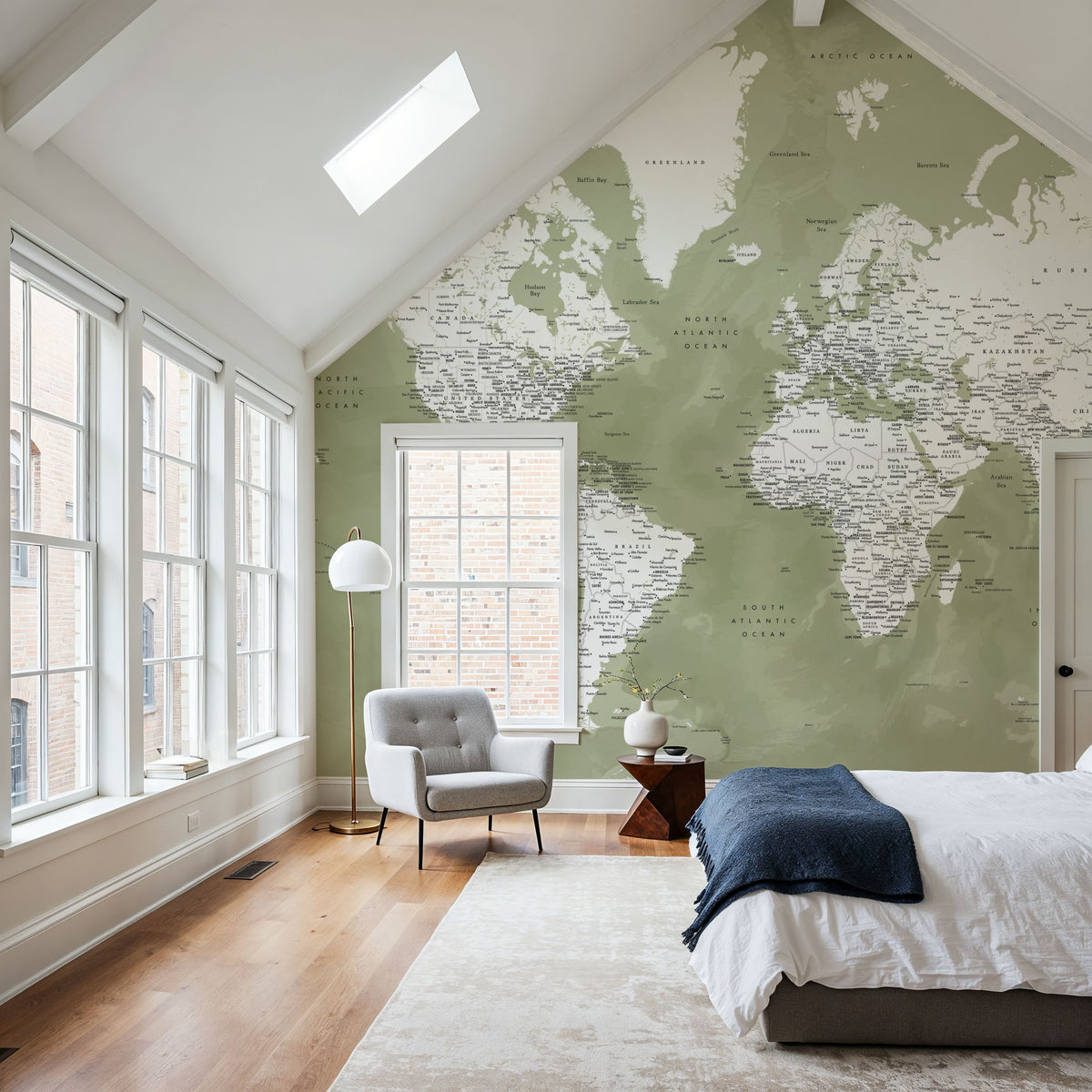 World Map Cities - Pacheco Mural Wallpaper - room preview 02