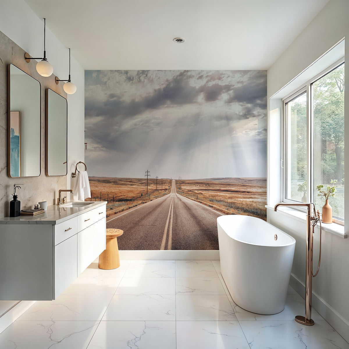 Road For Days Mural Wallpaper - room preview 02