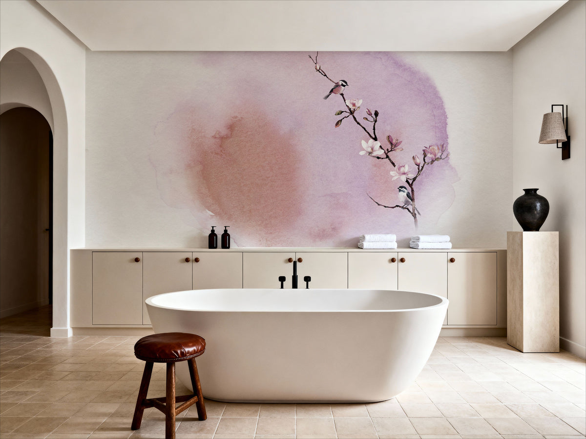 Magnolia & Birds Mural Wallpaper - Edition 3 - room preview 02