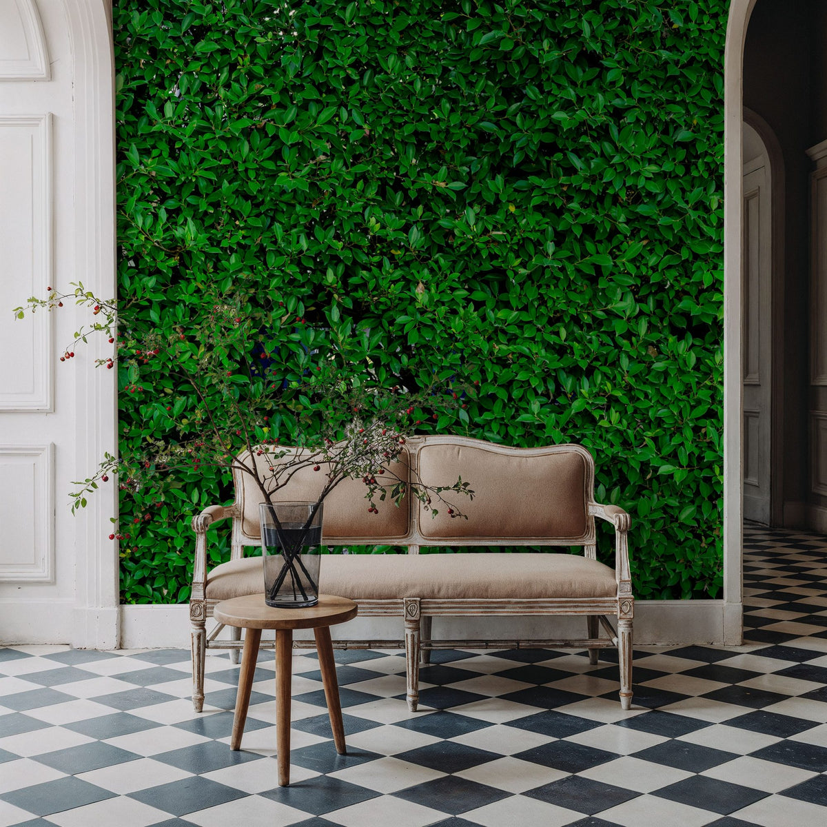 The Green Wall Mural Wallpaper - room preview 02