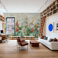 Row of Bright Flowers Mural Wallpaper - room preview 02