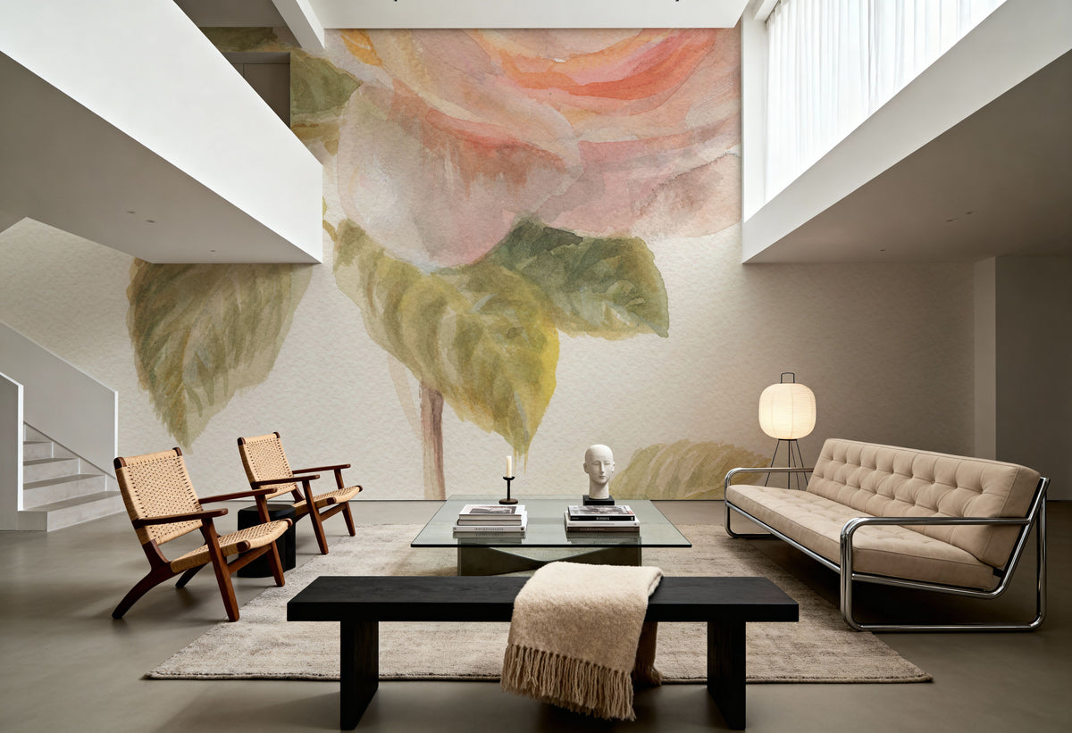 Garden Rose Mural Wallpaper - room preview 02