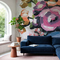 Painterly Florals in Vase II Mural Wallpaper - room preview 02
