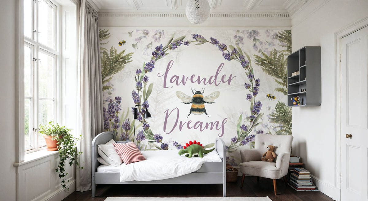 Fresh Lavender I Mural Wallpaper - room preview 02