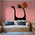 Retro Cat, Pink Mural Wallpaper - room preview 02