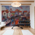 Seaport Village Mural Wallpaper - room preview 02