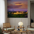 Mountain Fortress Twilight Mural Wallpaper - room preview 02