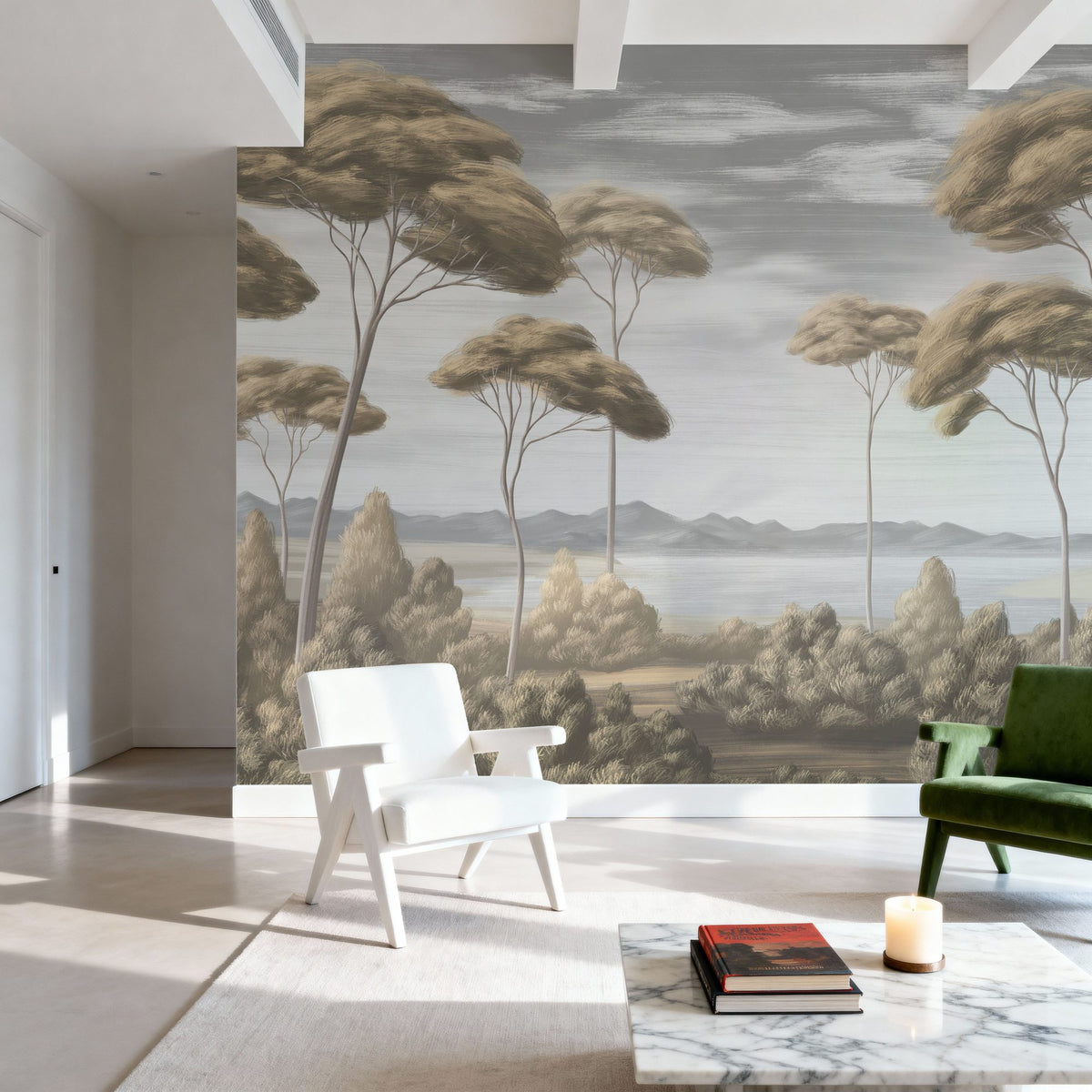 Verdant Horizon, Thundra Mural Wallpaper - room preview 02