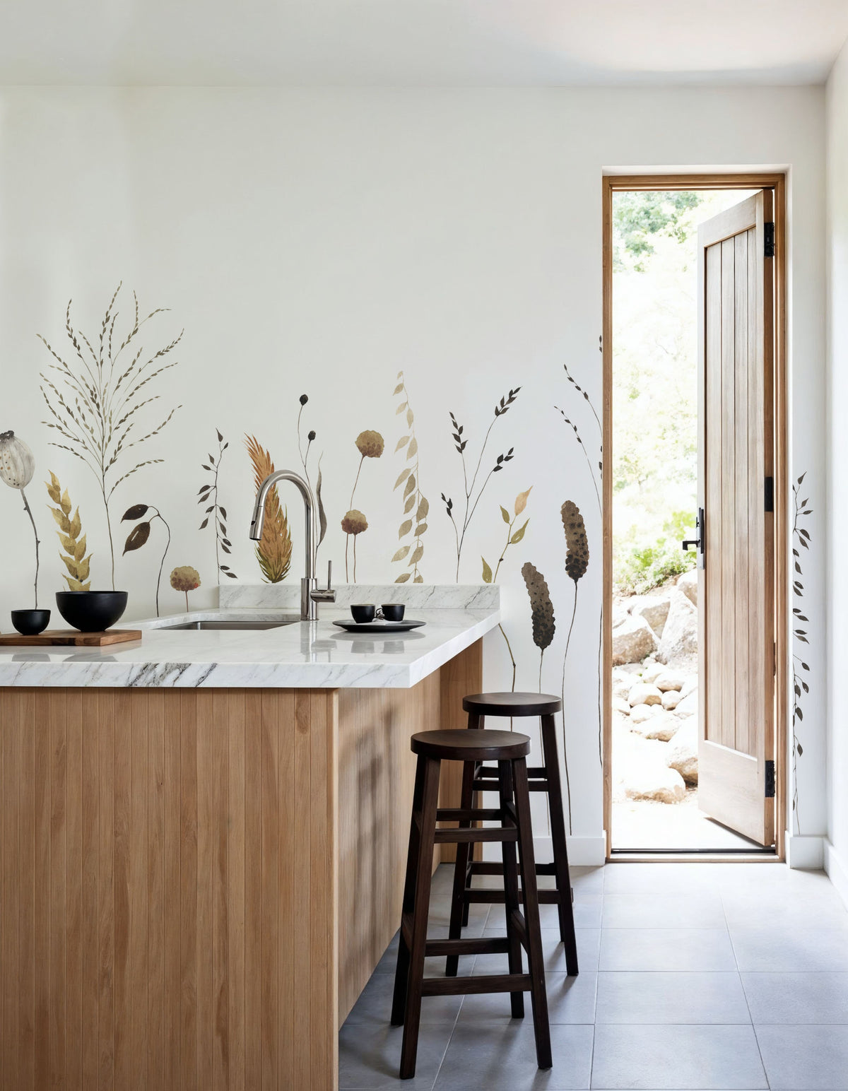 Straw Field Mural Wallpaper - room preview 02