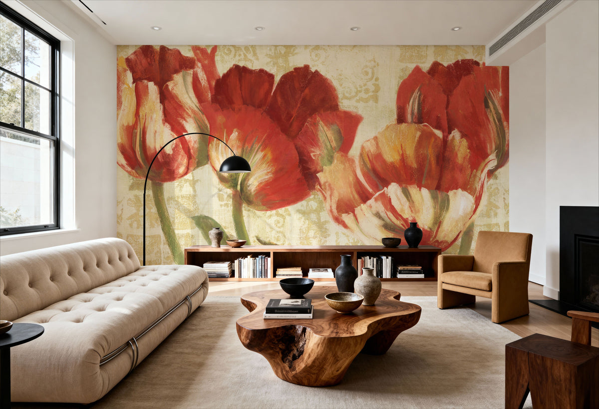 Spring Tulips Mural Wallpaper - room preview 02
